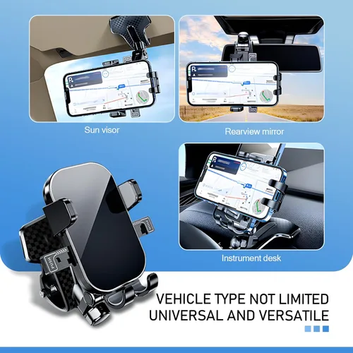 Vista 3 de Soporte universal para teléfono de automóvil, soporte de teléfono celular para salpicadero para tu automóvil, giratorio de 360 grados