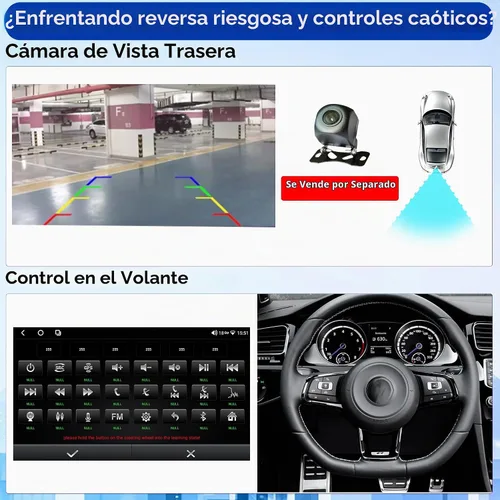 Vista 8 de 7" Android 13 Radio de coche con Carplay inalámbrico Android Auto GPS Navegación Estéreo de coche 8-CORE 2+32G Pantalla táctil IPS WiFi BT FM AM DSP