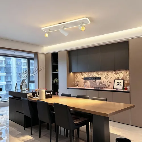 Vista 7 de Jaycomey Lámpara de techo LED moderna de 23 pulgadas, 3 focos ajustables 22.8 in Blanco