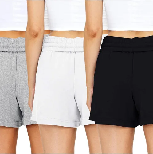 Vista 55 de AUTOMET Pantalones cortos deportivos para mujer, estilo casual, con cordón, cómodos, elásticos, de cintura alta, con bolsillos