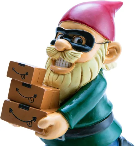 Vista 3 de BigMouth Inc - Estatua de gnomo de jardín pirata para porche, divertida figura para césped y patio al aire libre, decoración de escultura de regalo