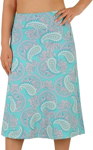 Vista 23 de Falda pantalón para mujer, modesta, hasta la rodilla, atlética, midi, para correr Beige