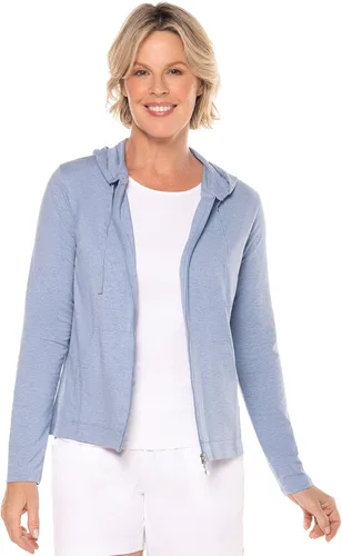 Vista 9 de Sudadera con capucha para la costa, de Coolibar, para mujer, UPF 50+, protege del sol