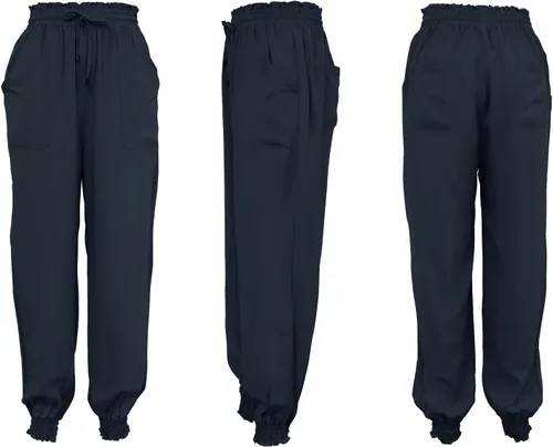 Vista 5 de GUOLEZEEV Pantalones deportivos de cintura alta, holgados, para senderismo, casuales, ligeros, cónicos, con bolsillos