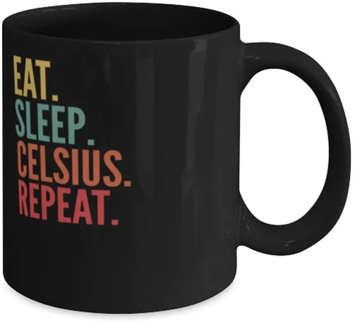 Vista 2 de Celsius Crypto, taza de repetición Celsius de 11 oz, color negro