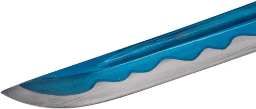 Vista 8 de Samurai Katana,1060 acero de alto carbono,Acero T10,Acero de Damasco,Aleación Tsuba,Mango de madera maciza