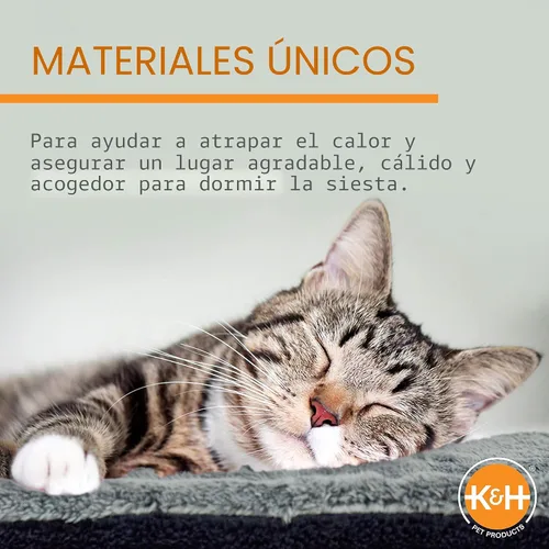 Vista 7 de K&H Pet Products - Almohadilla de autocalentamiento para mascotas, 21 x 17 pulgadas, gris/negra