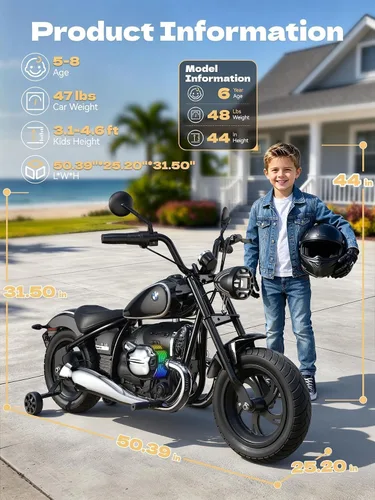 Vista 2 de ANPABO Motocicleta eléctrica para niños de 24 V con licencia BMW para niños Negro