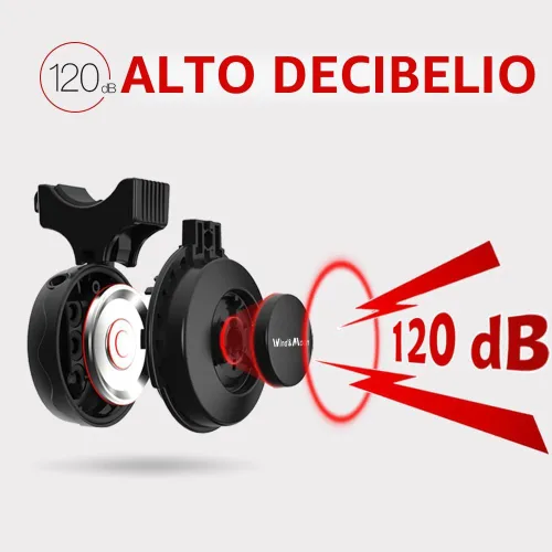 Vista 2 de Bocina de bicicleta electrónica de 120 db para ciclismo, cuerno de bicicleta eléctrica, 4 modos de sonido con batería recargable, impermeable