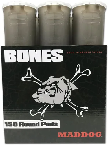 Vista 8 de Maddog 150 cápsulas redondas de paintball de huesos Tubos duraderos de recarga rápida para torneos y recreativos Speedball Woodsball Paquete de 6