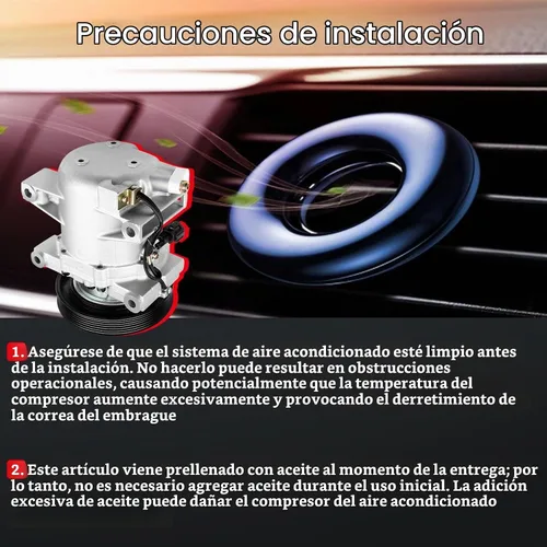 Vista 5 de cciyu Compresor de Aire Acondicionado para Nissan Sentra 1.8L 2.0L 2000-2006 Reemplaza Compresor de AC para Auto