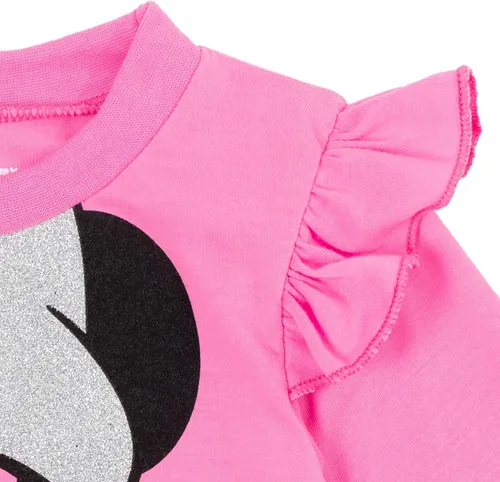 Vista 5 de Disney Minnie Mouse Baby Girls T-Shirt and Leggings Outfit Set Infant to Little Kid