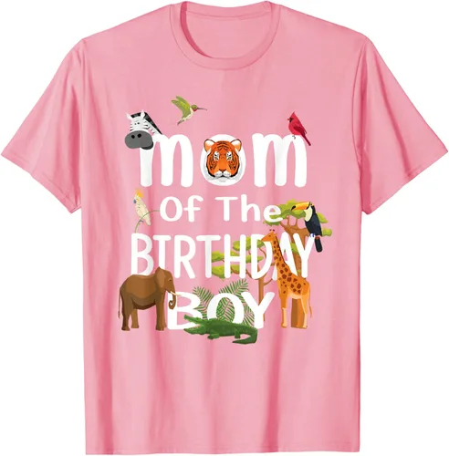 Vista 84 de Camiseta de fiesta de animales con temática de zoológico para niño de cumpleaños, Negro