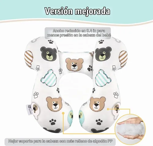 Vista 2 de vocheer Almohada para el cuello del bebé para asiento de automóvil, soporte Oso