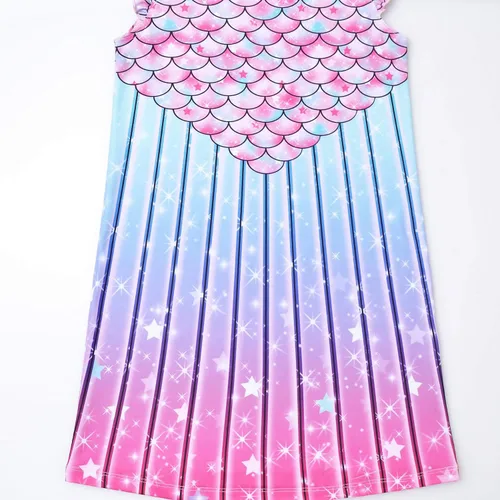 Vista 4 de Camisón a juego para niñas y muñecas de 18 pulgadas, pijama de unicornio