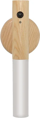 Vista 9 de Apliques de pared, luz nocturna inteligente con sensor portátil, luz nocturna magnética recargable por USB de madera para dormitorio, pasillo