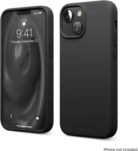 Vista 8 de elago Funda de silicona líquida prémium para iPhone 13 Mini, color negro