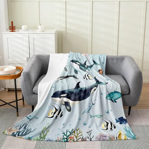 Vista 20 de jejeloiu Cute Mushroom Decor Plush Throw Blanket, For Kids Boys Girls 40"x50" Botanical Plants All Season,Bed Blanket Cartoon Mushrooms Flannel