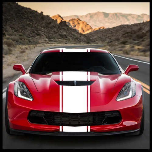 Vista 29 de Racing Stripes - Calcomanía de vinilo para automóvil, camión, JDM Import Euro, negro, rojo, blanco, plateado, rosa, verde lima