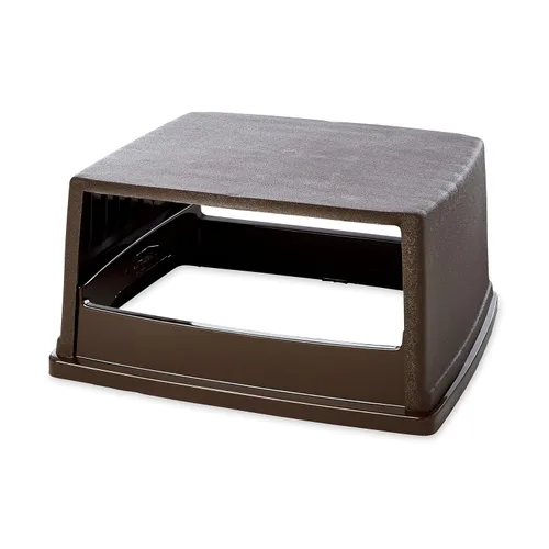 Vista 3 de Rubbermaid Commercial Products Glutton - Cubo de basura grande de 56 galones, color marrón, compatible con el bote de basura Rubbermaid resistente a