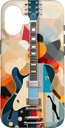 Vista 32 de Electric Guitar Abstract Art Cover Phone Case for iPhone 17