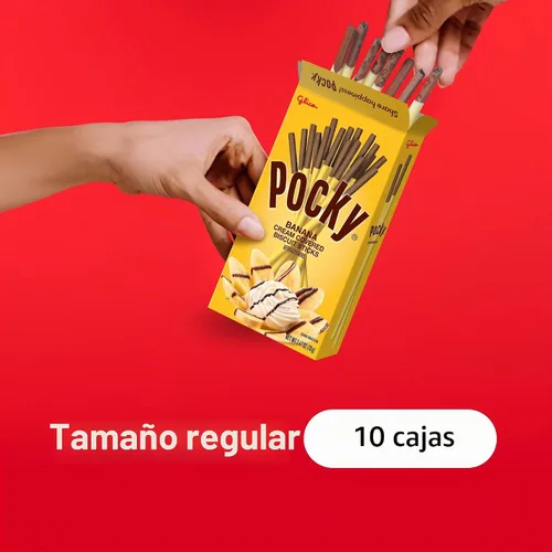 Vista 4 de Pocky Palito de galletas, plátano de chocolate, 2.47 onzas (paquete de 10)