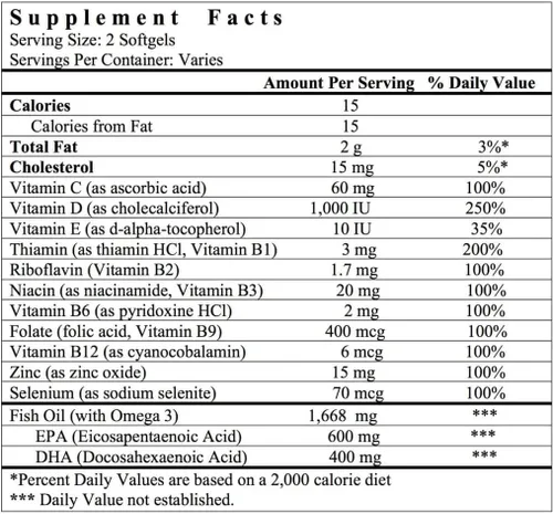 Vista 3 de Cardiamin salud cardíaca y bienestar general multivitaminas suministro de 30 días