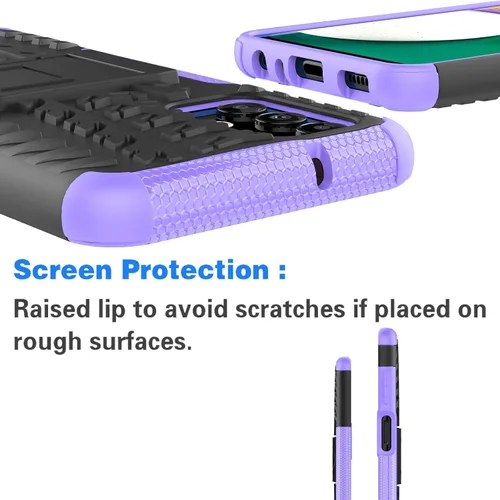 Vista 8 de Asuwish Funda de teléfono para Samsung Galaxy A13 4G con protector de pantalla de vidrio templado y soporte delgado, funda protectora híbrida