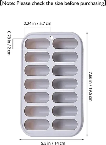 Vista 3 de DOITOOL Bandeja de silicona para cubitos de hielo de 7.67 x 5.51 x 1.10 pulgadas, molde cilíndrico de hielo multiusos para molde de salchichas