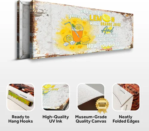 Vista 62 de Tailored Canvases Decoración artística de pared para cocina, lienzo rústico personalizado para el hogar, sala de estar, comedor, cocina de campo