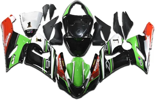 Vista 17 de US STOCK Carenado rojo apto para Kawasaki Ninja 2005 2006 ZX6R 636 ZX-6R inyección ABS plásticos posventa carrocería marco 05 06 f.rojo