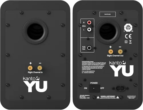 Vista 9 de Kanto Altavoces YU de 140 W con entrada Bluetooth® 4.2 y RCA Cuenta con detección de señal y modo de espera automático Control remoto incluido