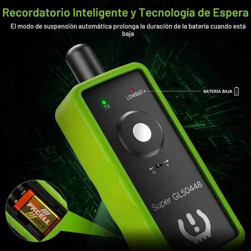 Vista 6 de VXDAS Herramienta de reaprendizaje TPMS 2 en 1 Super GL50448 para GM y Ford con botón de interruptor de modelo, sensor de presión de neumáticos