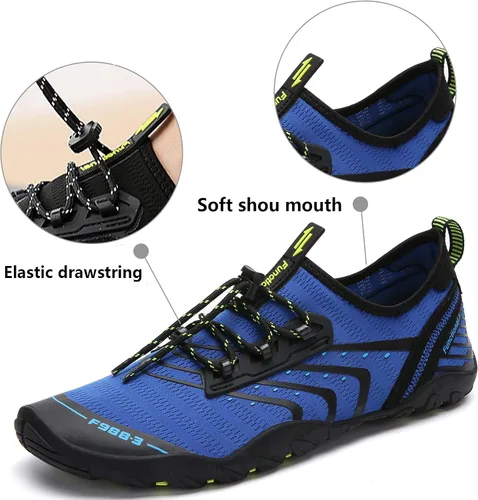 Vista 4 de Zapatos de agua para hombre y mujer, zapatos de agua descalzos, de secado rápido, para playa, natación, buceo, kayak, surf, deportes acuáticos
