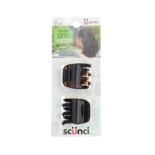 Vista 4 de Scunci Pinzas de mandíbula gruesas de agarre antideslizante, 1.4 in (paquete de 2)