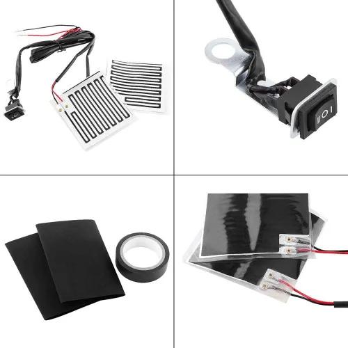Vista 6 de Calentadores de manos para cuatrimoto, calentador de manillar + almohadillas de agarre calentadas de 12 V, calentadores de manos para manillar
