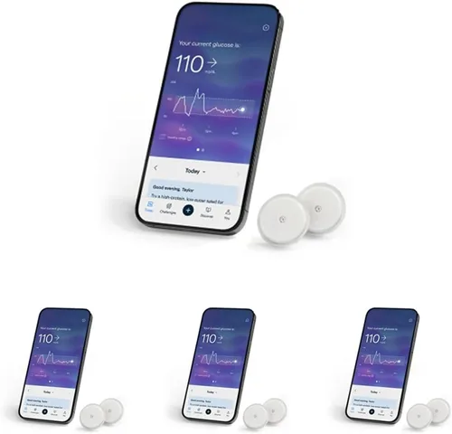 Vista 12 de Lingo Monitor Continuo de Glucosa (CGM) y Aplicación. Fabricado por Abbott. Conozca el impacto de lo que come. 1 biosensor Lingo dura hasta 14