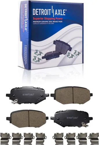 Vista 17 de Detroit Axle - Juego de pastillas de freno para pinza de freno delantera izquierda de repuesto para Express Savana 1500 2500 Tahoe Astro Yukon