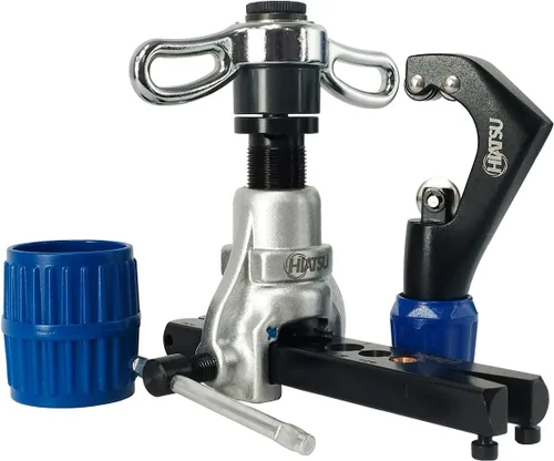 Vista 10 de Hiatsu Kit de herramientas de abocinación excéntrica con trinquete, compatible con taladros, tubo de cobre de 1/4 a 3/4 pulgadas, construcción
