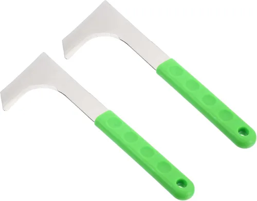 Vista 7 de PATIKIL Cuchillo de deshierbe de acero inoxidable en forma de L, herramienta de deshierbe para hendiduras, cortador de hierba, cuchillo