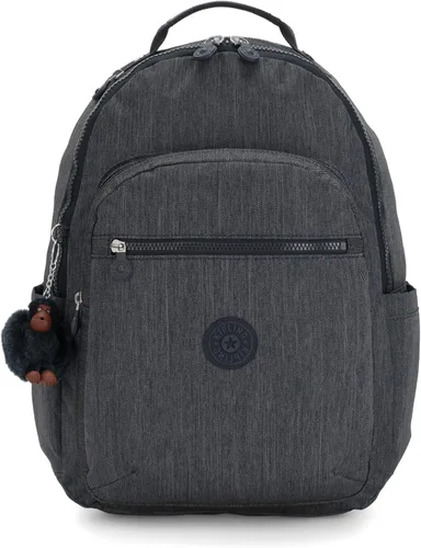 Vista 25 de Mochila pequeña Kipling City Pack para mujer, mochila ligera y versátil para el día, Negro (Black Noir), Pequeño