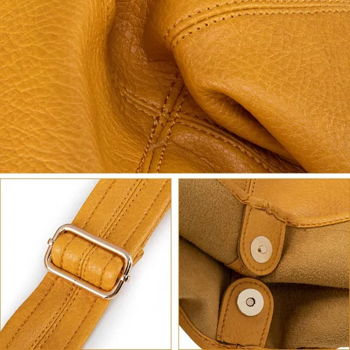 Vista 4 de Montana West - Bolso para mujer tipo hobo, ultra suave, plegable, con monedero