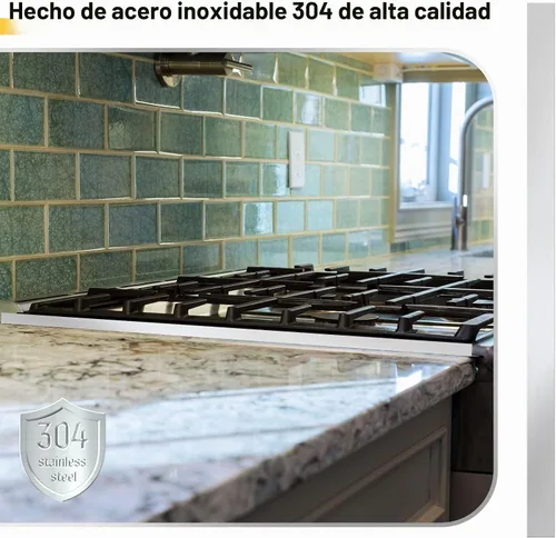 Vista 5 de 2 Piezas de Tiras de Acabado de Acero Inoxidable 304, Hoja de Acabado de Metal de Acero Inoxidable Cepillado, Relleno de Espacios para Herramientas