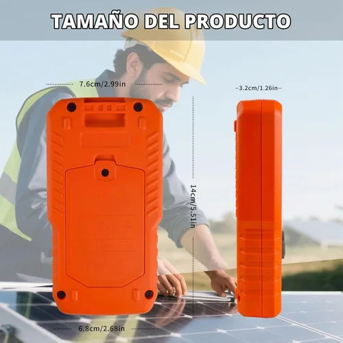 Vista 2 de ZIBOO Probador de panel solar FT-1000W Medidor MPPT - 1000W de potencia máxima, 80V/35A Probador de módulo fotovoltaico para Voc/Isc, voltaje