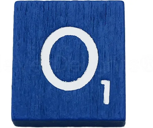 Vista 3 de CleverDelights 100 azulejos de letras de madera, color azul, juego completo, reemplazo de juegos, bodas, manualidades, álbumes de recortes