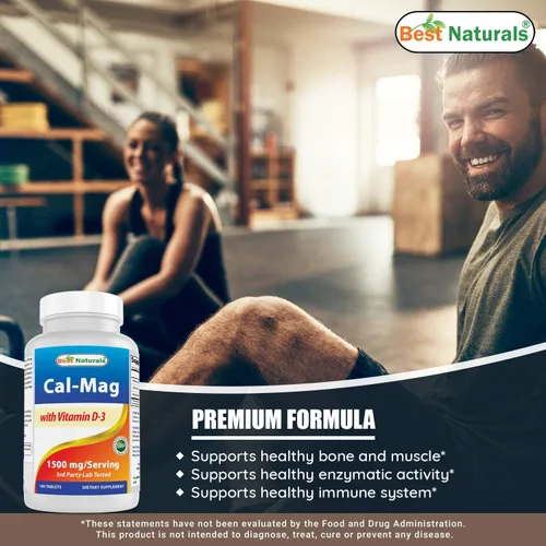 Vista 4 de Best Naturals Calcio Magnesio con Vitamina D3 1500mg y Vitamina C 1000 mg