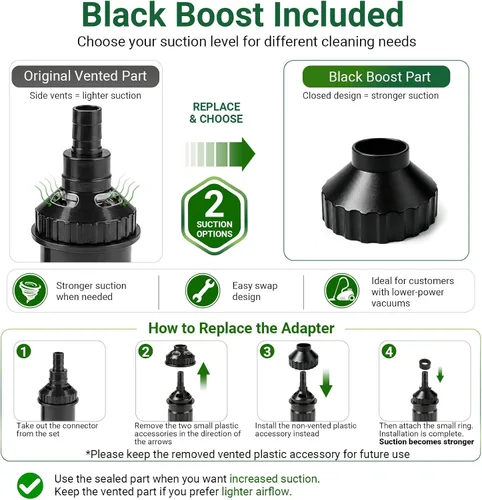 Vista 3 de EZ SPARES 7 piezas de accesorios de micro aspiradora, 7 piezas de accesorio universal para aspiradora, mini kit de herramientas de limpieza