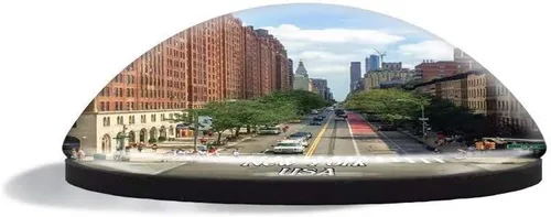 Vista 2 de Imán de nevera USA America The High Line New York Glass Magnets para recuerdos de refrigerador, bonito imán de cristal para pizarra blanca, oficina