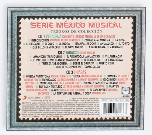 Vista 2 de TESOROS DE COLECCION "SERIE MEXICO MUSICAL" VERACRUZ & TABASCO & CHIAPAS 'S