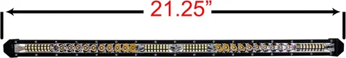Vista 3 de Mini barra de luz LED Osram de alta salida ultra delgada de la serie M (20 pulgadas, ámbar y blanco LED)